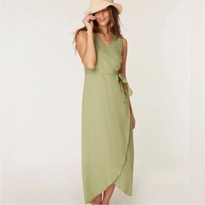 New Andie Swim The Armona Wrap Dress in Ivy Size M